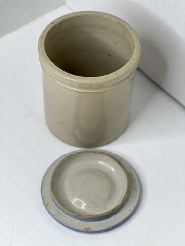 Antique Minnesota RedWing Pottery Pantry Jar Crock Stoneware Butter Crock w/ Lid - Picture 7 of 11