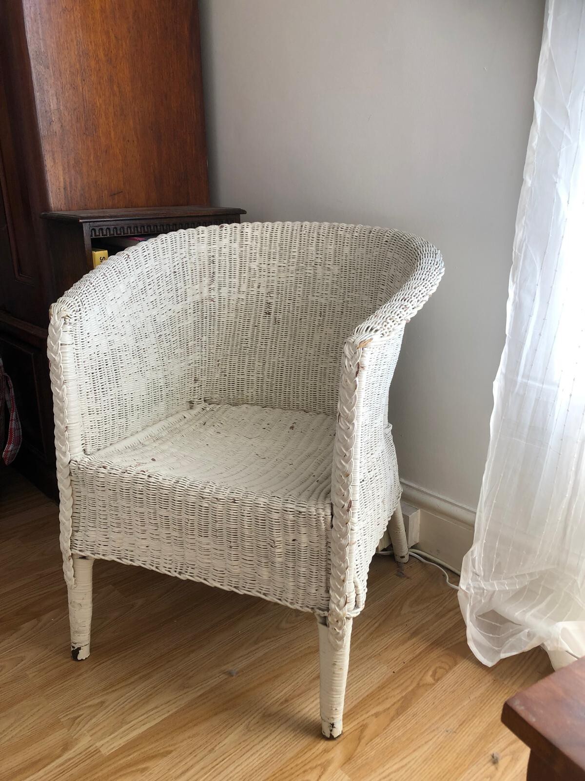Vintage Retro Lloyd Loom Bedroom Chair eBay
