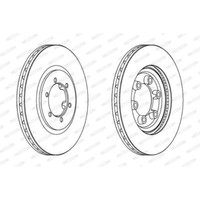 Ferodo 2X Bremsscheibe Vorne Ø294Mm BelüFtet FüR Ssangyong Rexton Gab_ 2.7 Xdi