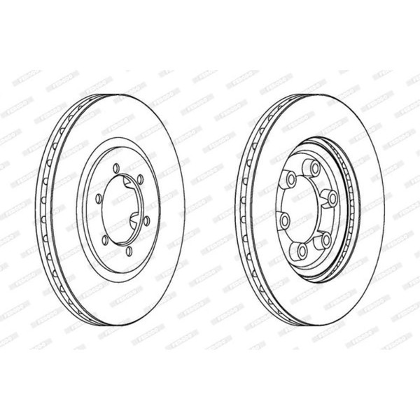 Ferodo 2X Bremsscheibe Vorne Ø294Mm BelüFtet FüR Ssangyong Rexton Gab_ 2.7 Xdi-image