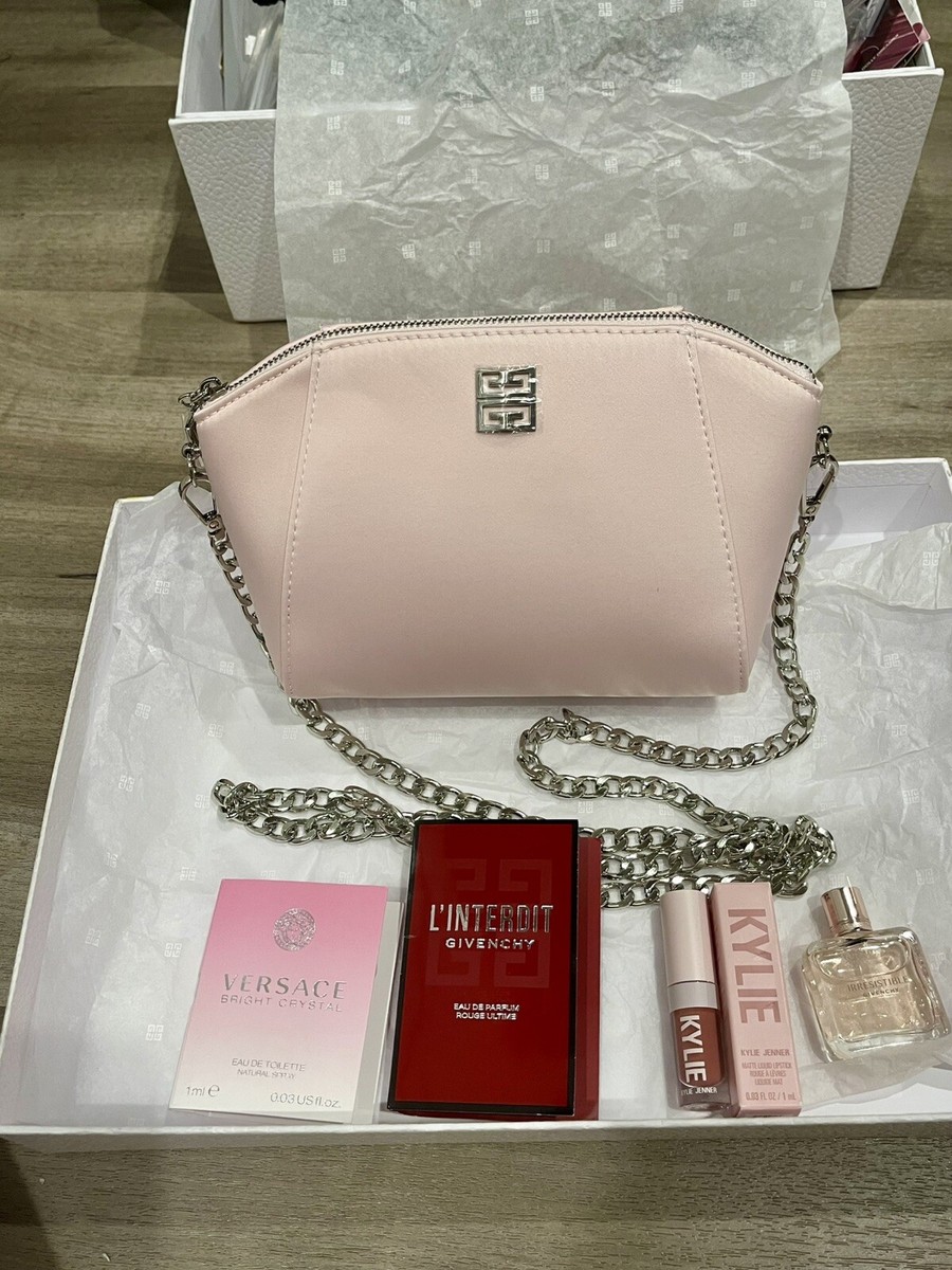 緊急セール【GIVENCHY】4G Cosmetic Pouch★送料関税込 Givenchy 4G Logo Pink CLUTCH Cosmetic MAKEUP Bag POUCH With