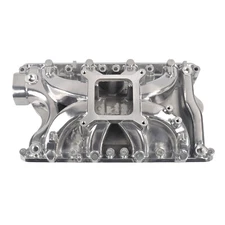 Polished Aluminum Air Gap Single Plane Intake Manifold For SBF Ford 351W V8