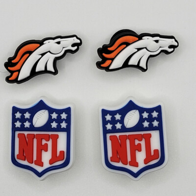 NFL Denver Broncos Football Team For Crocs Shoe Charms Jibbitz - 4 pieces