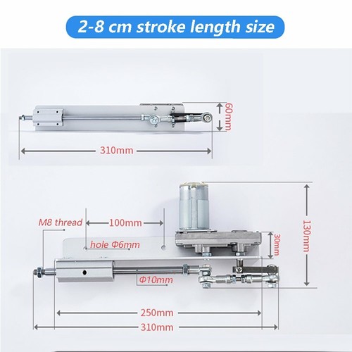 12V 24V Reciprocating Motor Cycling Electric Linear Motion Actuator 150mm Stroke - Picture 15 of 25