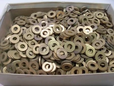 #10 Brass Flat Washer VINTAGE Made in US Qty 50