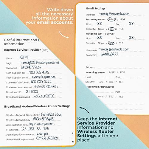 Password Book with alphabetical tabs. Internet Small (4.0 x 5.5 Inch) Yellow - Bild 4 von 6