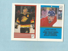 1989-90 OPC Hockey Sticker Larry Melnyk /#73 Chris Chelios AW #212 Canadiens
