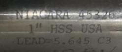 Niagara 45326 Double End Mill Cutter 1" HSS 5.645 C3 Lead - Picture 3 of 3
