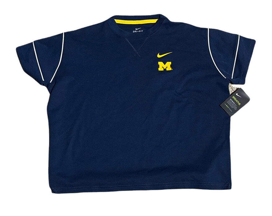 Женский свитер Nike NCAA Michigan Wolverines womens SS большого размера NWT$50 AR8264
