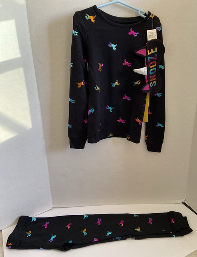 Cozy James 3 piece set Girl's Snug Fitting Unicorn Pajamas Size 6X Black *NEW*