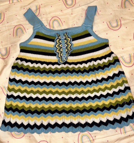 Hartstrings Sweater Sleeveless Tank Top Girls 4T Striped