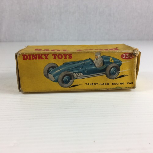 Vintage Boxed Dinky Toys 230 Talbot Lago Racing Car Blue 10cm In Length - Picture 8 of 12