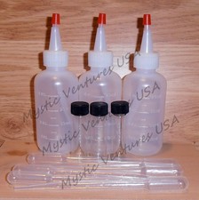 3 Snuffer Bottles, 3 Vials, 6 Suction Tweezers GOLD Prospecting Tools FREE SHIP