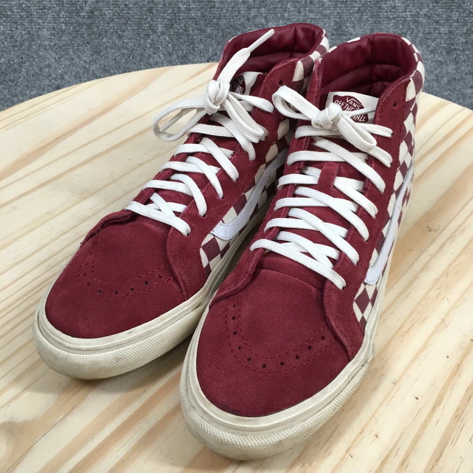 Vans туфли женщин 7 мужской 5,5 Sk8-Hi шахматная доска кроссовки многоцветный шнурует вверх - Изображение 4 из 4