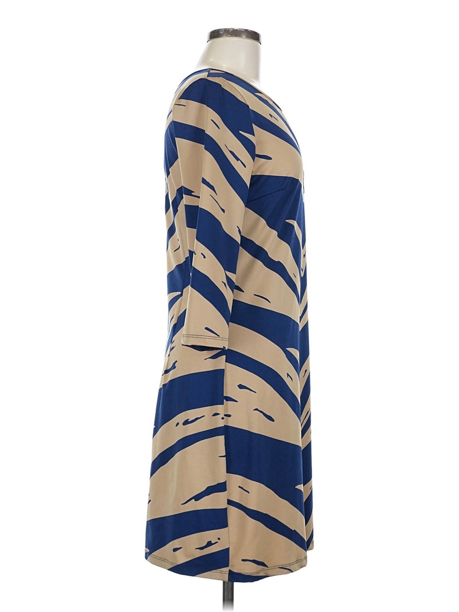 Julie Brown Women Blue Casual Dress M View 3