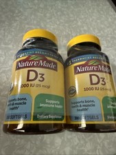 Nature Made Vitamin D3 25 mcg. 1000 IU 600 Softgels New Free Shipping 12/28