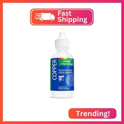 Taste N' Score Copper Liquid Ionic Supplement; 100% Pure; 2 mg; 177 Servings
