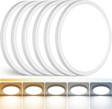 6 Pack 12 Inch 5CCT LED Ceiling Light Flush Mount Dimmable Fixture White 2400LM