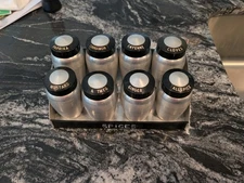 KROMEX VTG 50's MCM ALUMINUM 8 Spice Containers W/ Rack 