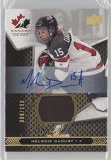 2018 Upper Deck Team Canada Juniors Premium Swatch /199 Melodie Daoust Auto a2w