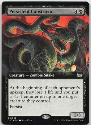 Persistent Constrictor Extended Art 52 Commander Duskmourn: House of Horror NM