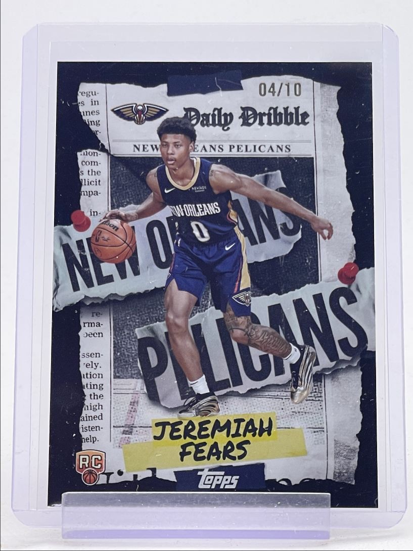 JEREMIAH FEARS 2025-26 TOPPS ROOKIE DAILY DRIBBLE BLACK #DD-37 RC /10 Q3562