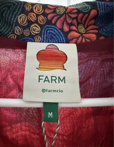 Farm Rio Maxikleid genäht Blumen schwarz Größe Medium - Bild 6 von 7