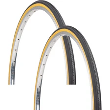 Pack of 2 Kenda Street K35 Tire 27 x 11/4 Clincher Wire Black/Tan 22tpi