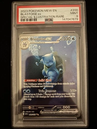 New ListingPokémon TCG Blastoise EX 200/165 Special Illust. Rare 2023 151 PSA 9 Mint