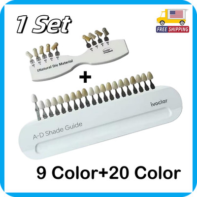 Ivoclar Vivadent Dental Teeth Shade Guide Porcelain Whitening Guide 9+20 Color