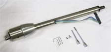 32" Floor Shift Tilt Manual Steering Column  No Key Polished Finish 2" Diameter