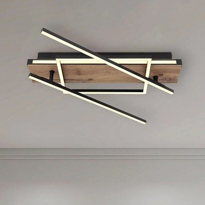 Globo LED-Deckenleuchte Colli Leuchte Lampe LED Deckenleuchte Holz dunkel 