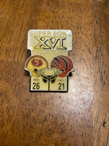 NFL Super Bowl XVI Starline Collectors Hat Pin 49ers vs Bengals