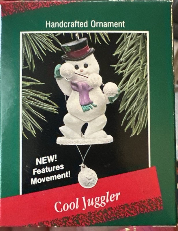 1988 Hallmark Keepsake Ornament Cool Juggler Snowman NIB QX487-4 NIB