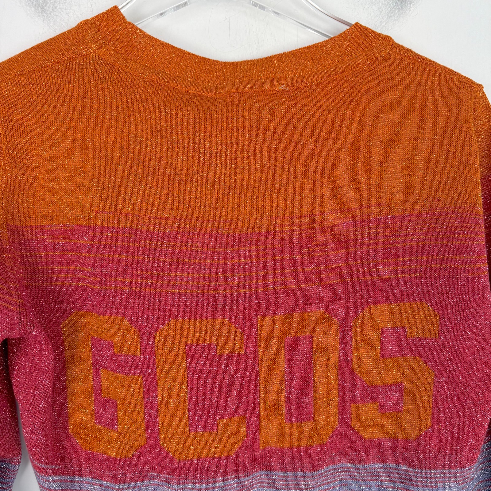 NWT GCDS Multicolor Degradé Sweater Shimmery Distressed Size Medium M $390 NEW