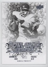 2011 Upper Deck College Football Legends Bowl Game Heroes Greg Pruitt 2u3