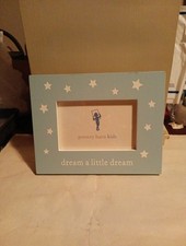 Pottery Barn Kids Baby Blue Picture Frame w/ Stars   dream a little dream  