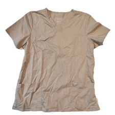 Cherokee Stretch Women's Short Sleeve Scrub Top With Pockets - XL - Beige
