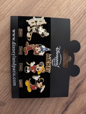 Disney Trading Pin Set Mickey Mouse Evolution Disneyland Paris