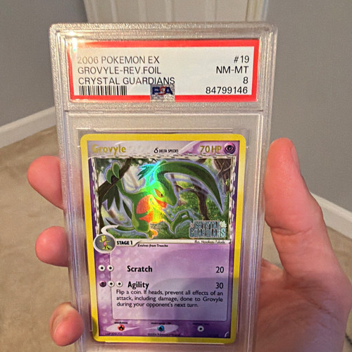 Pokémon EX Crystal Guardians Grovyle #19 Reverse Holo PSA 8 2006 English