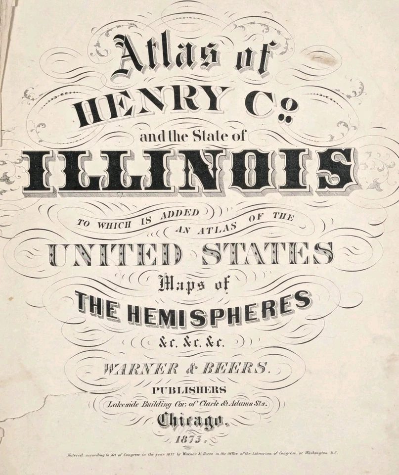 Mapa del condado de Illinois 1875 ST CLAIR MONROE RANDOLPH PERRY WASHINGTON (16X13) Foto 4 de 4