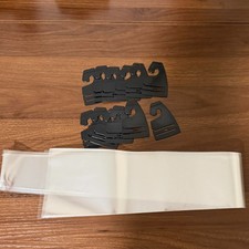 12 Clear Plastic Tie Sleeves and 12 Tie Hangers Necktie 30.5 x 4.5