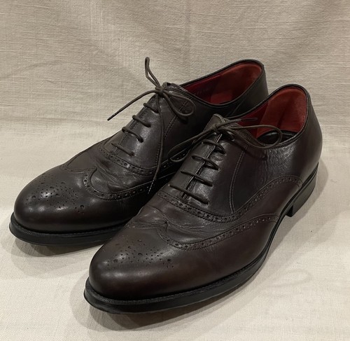 BARRETT Oxford Dark Brown Leather Full Brogue Wingtip Dress Shoes Men’s Sz 10.5 - Picture 2 of 18