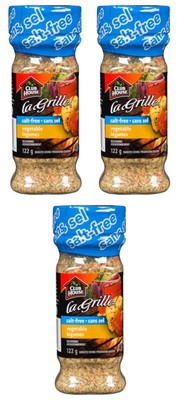 Club House La Grille Vegetable Seasoning No Salt Added 122g (3 Pack)
