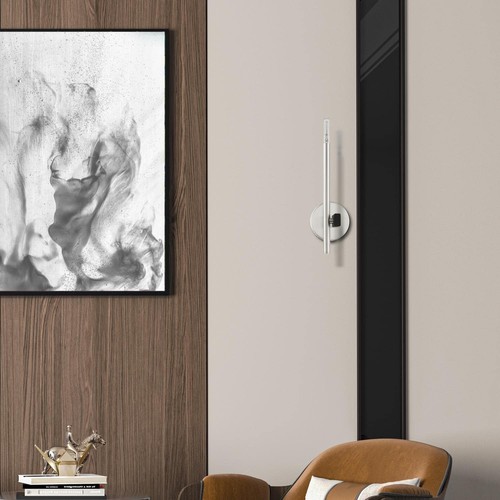 Lighting 1 Light Brushed Nickel ADA Single Sconce, 5.13 x 14 - Picture 3 of 8