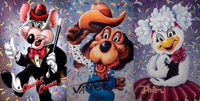 CHUCK E. CHEESE GIANT 24 x36  CONFETTI POSTERS 3-PACK