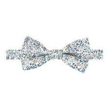 Men's Cotton Floral Print Pre-tied Bow Tie for Wedding One Size 67-steel Blue