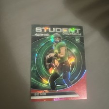 2024 Prizm Draft Picks Bo Nix Student Orientation RC Red Ice #SO-BN