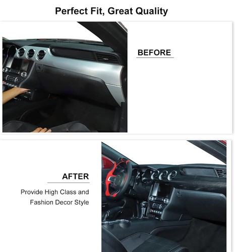 4pcs Dashboard Panel Trim Cover Blue For 2015+ Ford Mustang Interior Accessories - Picture 6 of 11