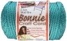 Pepperell Bonnie Macrame Craft Cord 6mm 100 Yard Turquoise Polyolefin